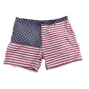 Chubbies Shorts Mens XLarge American Flag  USA Twill Red White Blue